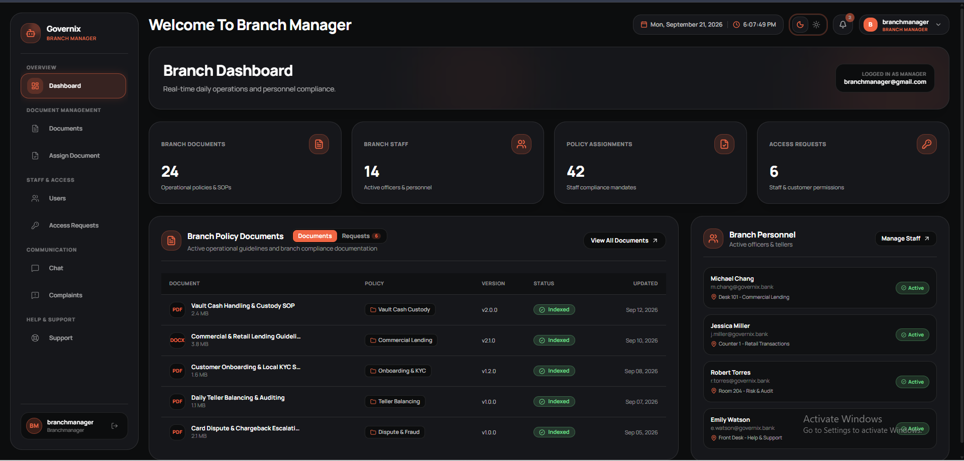 Governix Banking Semantic RAG Model